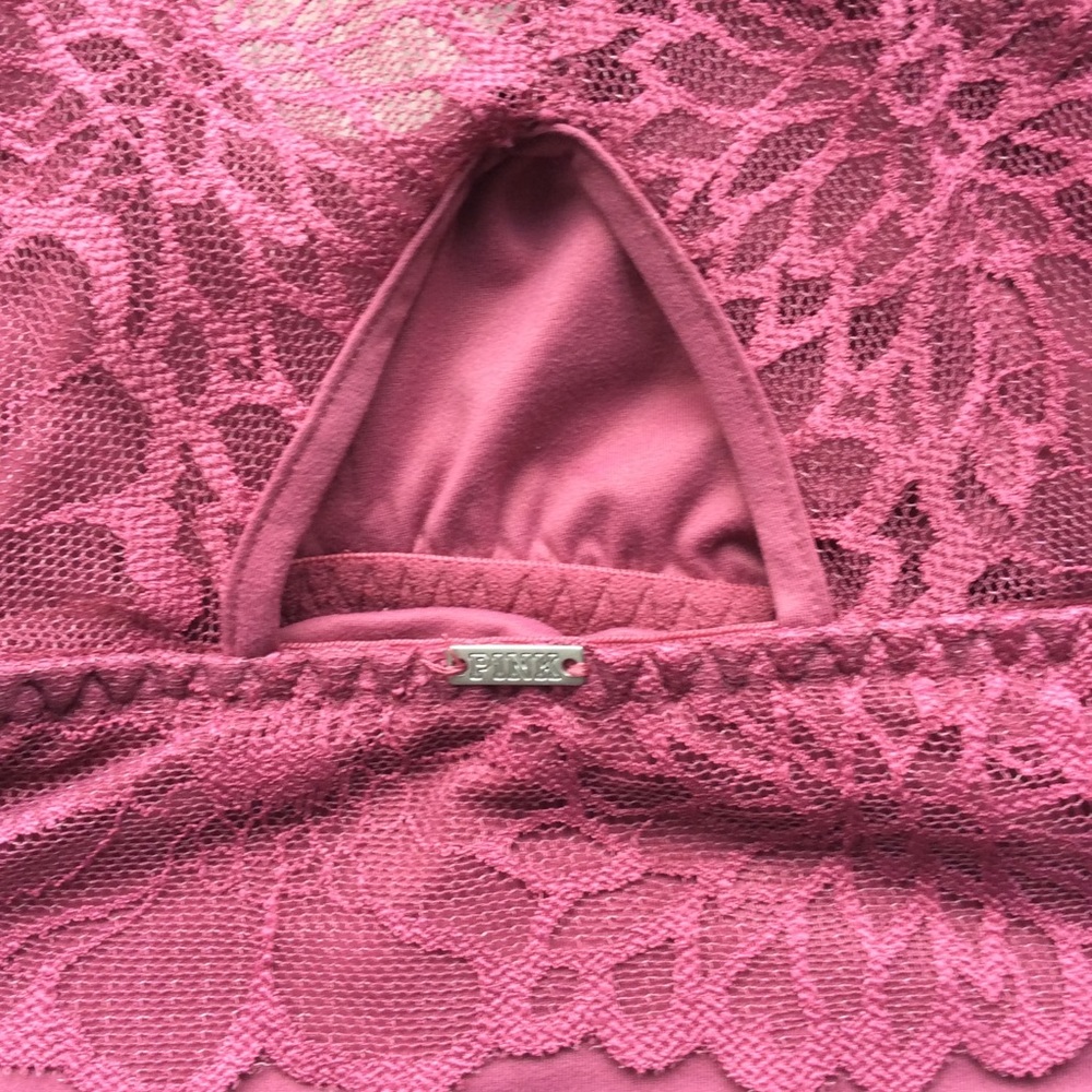 VS PINK Racerback Lace Bralette - Picture 3 of 5